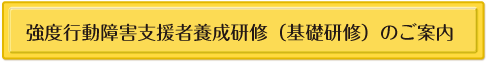 強度行動障害支援者養成研修(基礎研修)のご案内